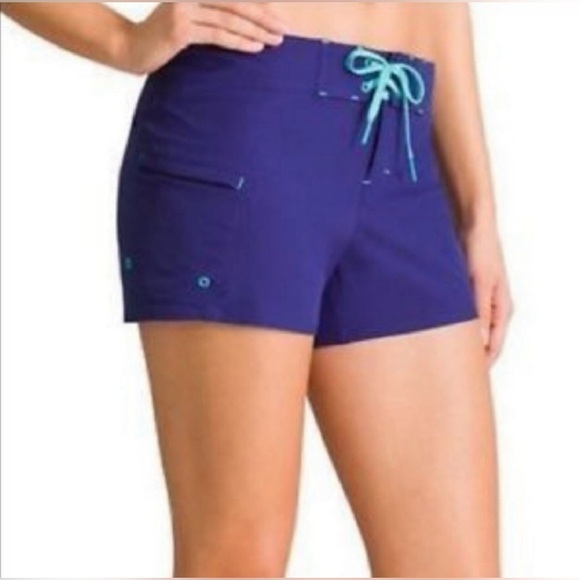 Athleta paddle board swim shorts dark purple sz 6 - Picture 1 of 15